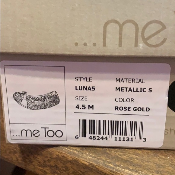 Me Too Rose Gold Lunas NWT size 4.5 - Picture 5 of 5